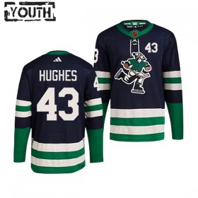 Dresovi Vancouver Canucks Quinn Hughes 43 Adidas 2022-23 Reverse Retro 2.0 Navy Authentic - Dječji